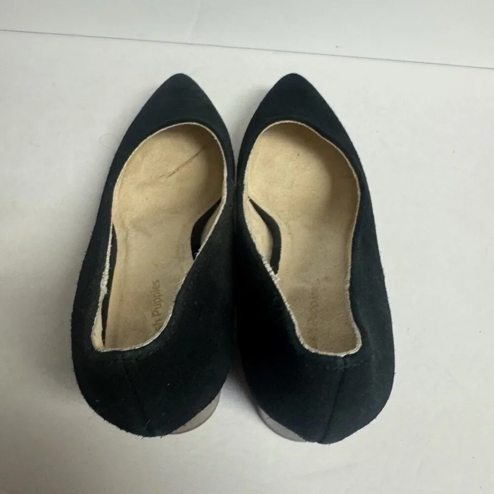 Hush Puppies Women's Sofie Pump Black Suede Size 6.5 M